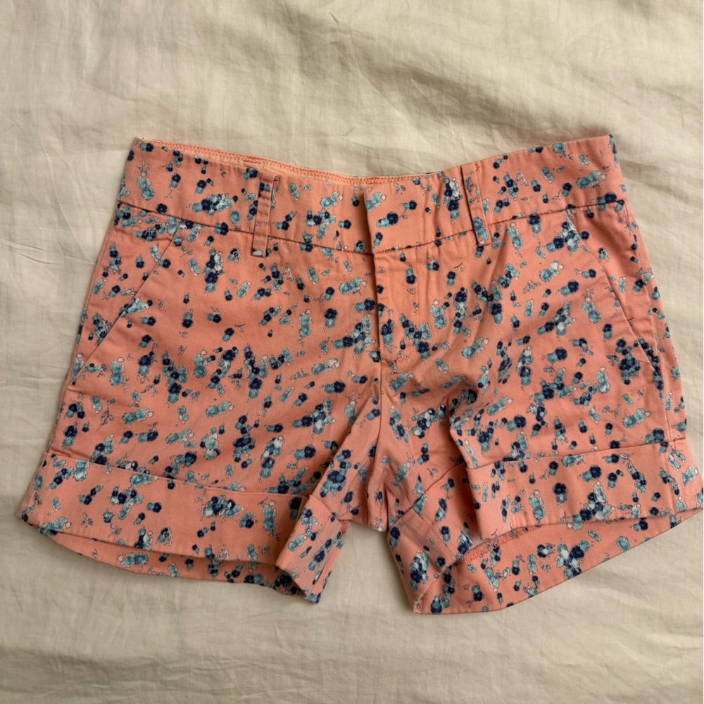Club Monaco Orange and Blue Floral Bermudas